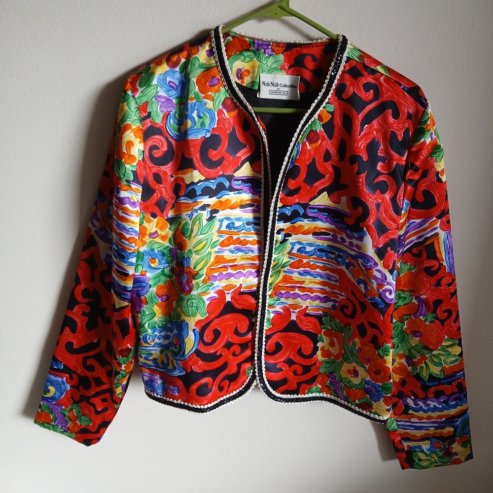 Vintage Nah Nah Collection Open Front Blazer Size 16